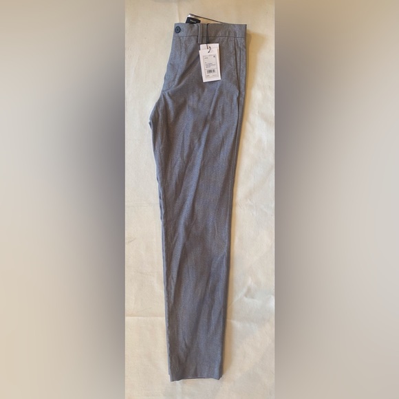 NWT Theory Zaine Grey Heather Cotton Stretch Flannel Pants - Picture 5 of 5